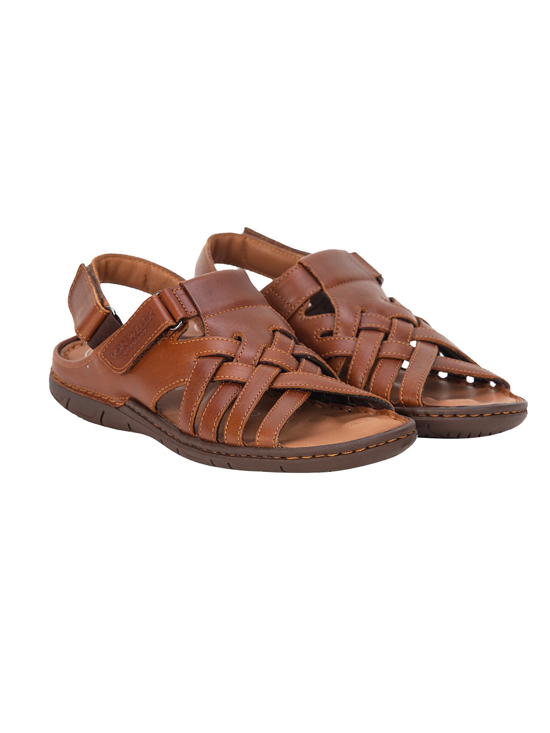 Buy Von Wellx Germany Comfort Stride Tan Sandals Online in Qatar