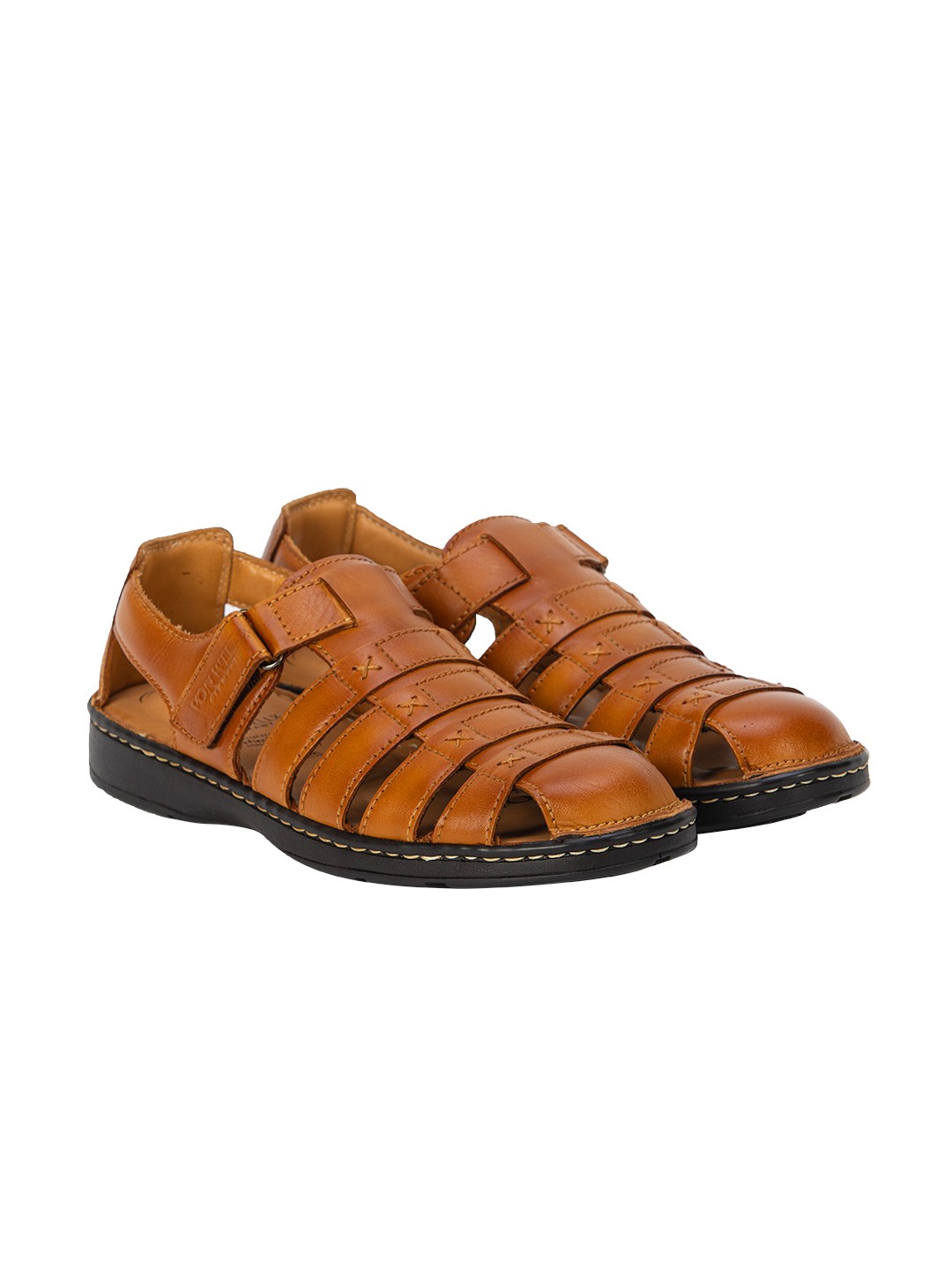 Buy Regal Men's Black Leather Comfort Sandals Online at Lowest Price Ever  in India | Check Reviews & Ratings - Shop The World