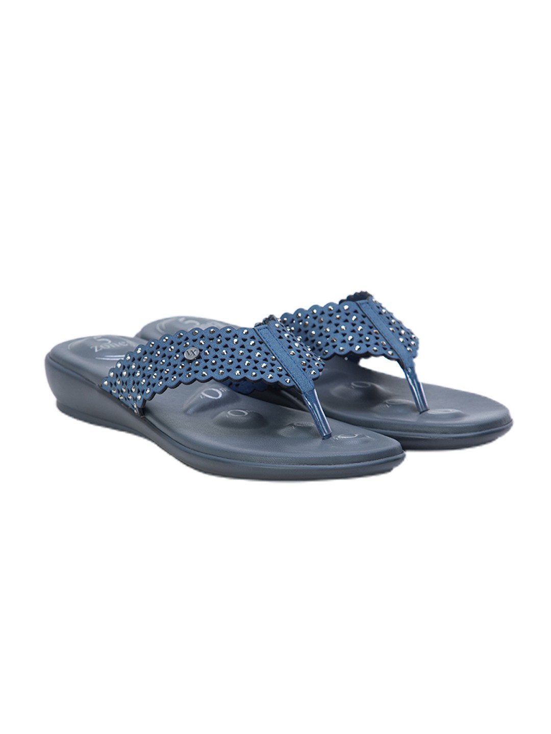 Buy Von Wellx Germany Comfort Gleam Blue Slippers Online in Rajasthan