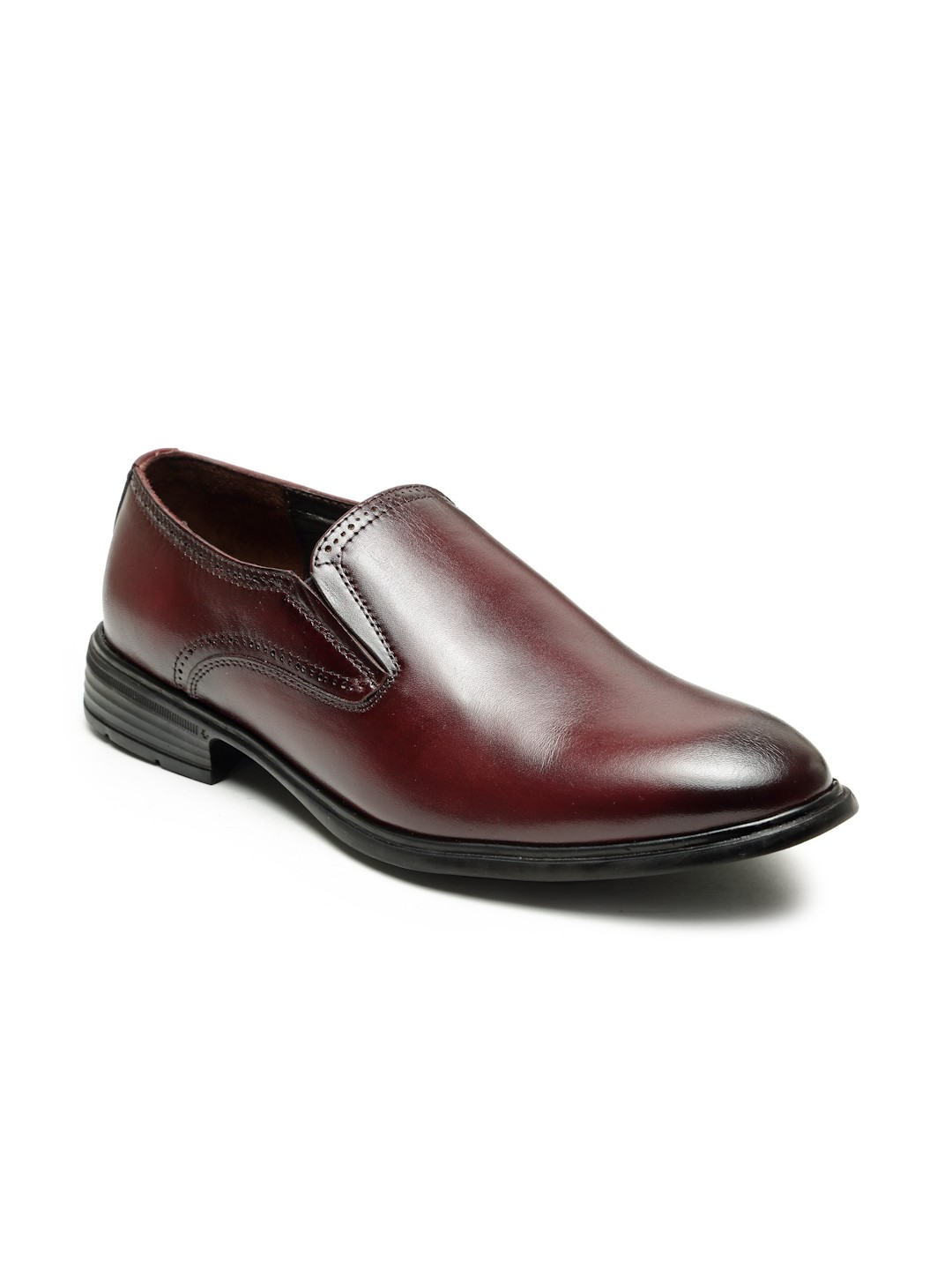 Buy Louis Philippe Slip-On Formal Shoes For Men ( BROWN ) Online