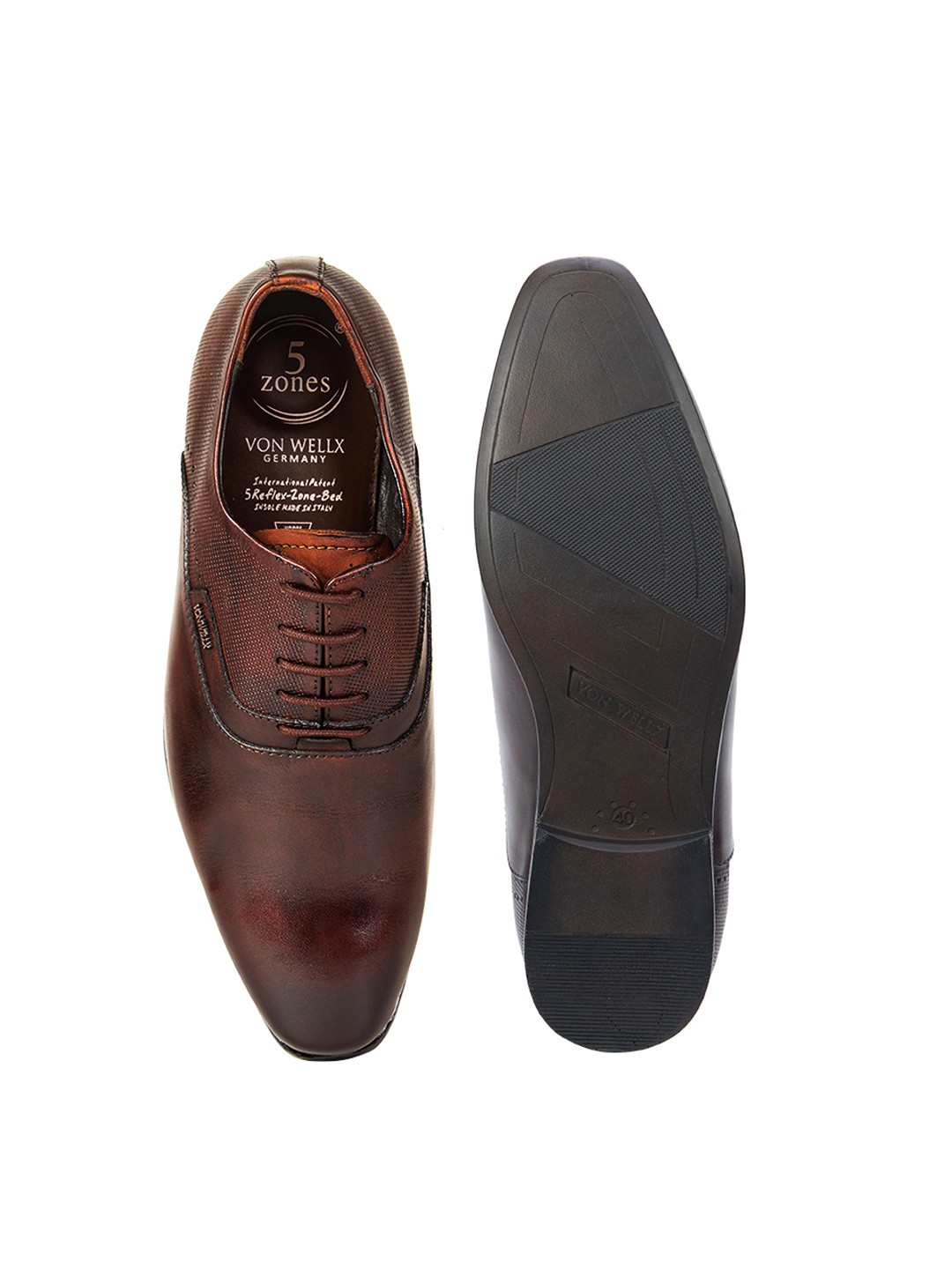 Louis Philippe Solid Brown Formal Shoes