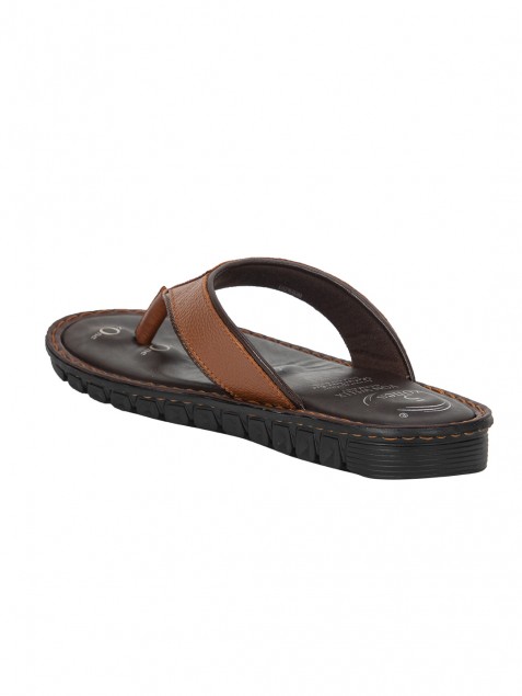 Buy Von Wellx Elmer Comfort Tan Slippers Online in Qatar