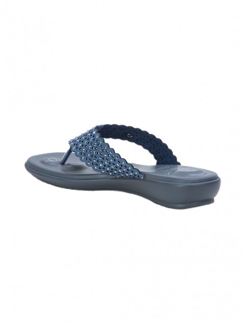 Buy Von Wellx Germany Comfort Gleam Blue Slippers Online in Rajasthan