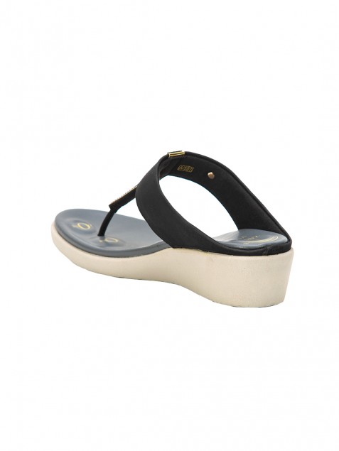 Buy Von Wellx Germany Comfort Silken Black Slippers Online in Rajasthan